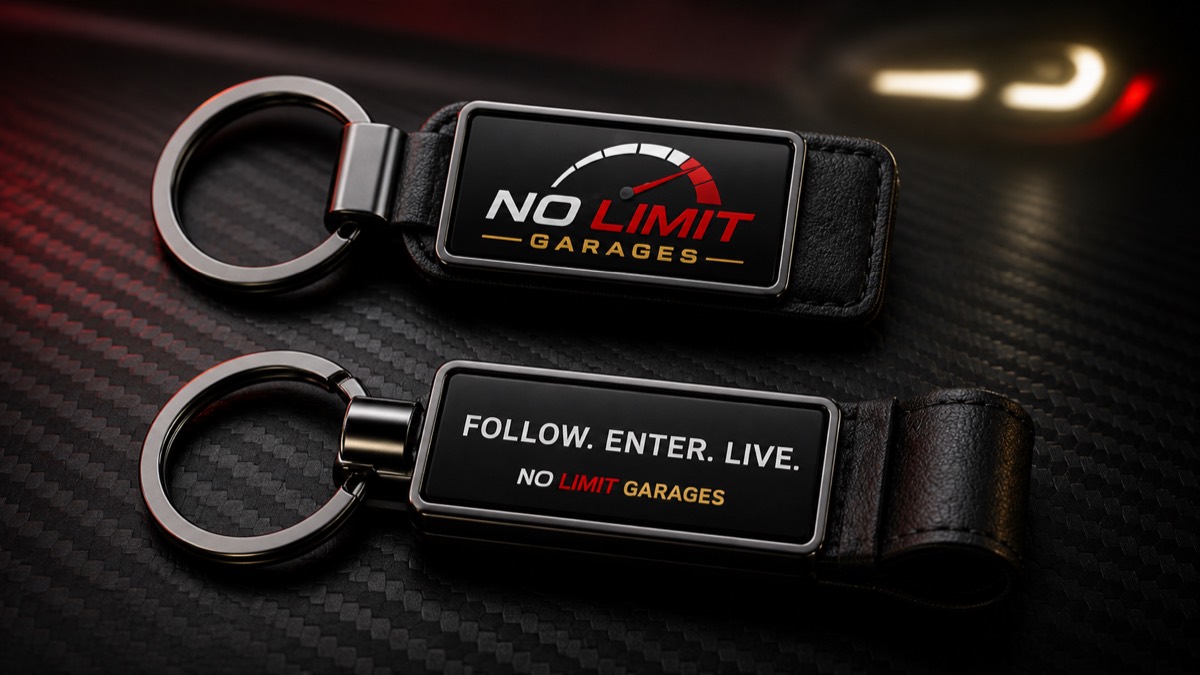No Limit Garages keychains