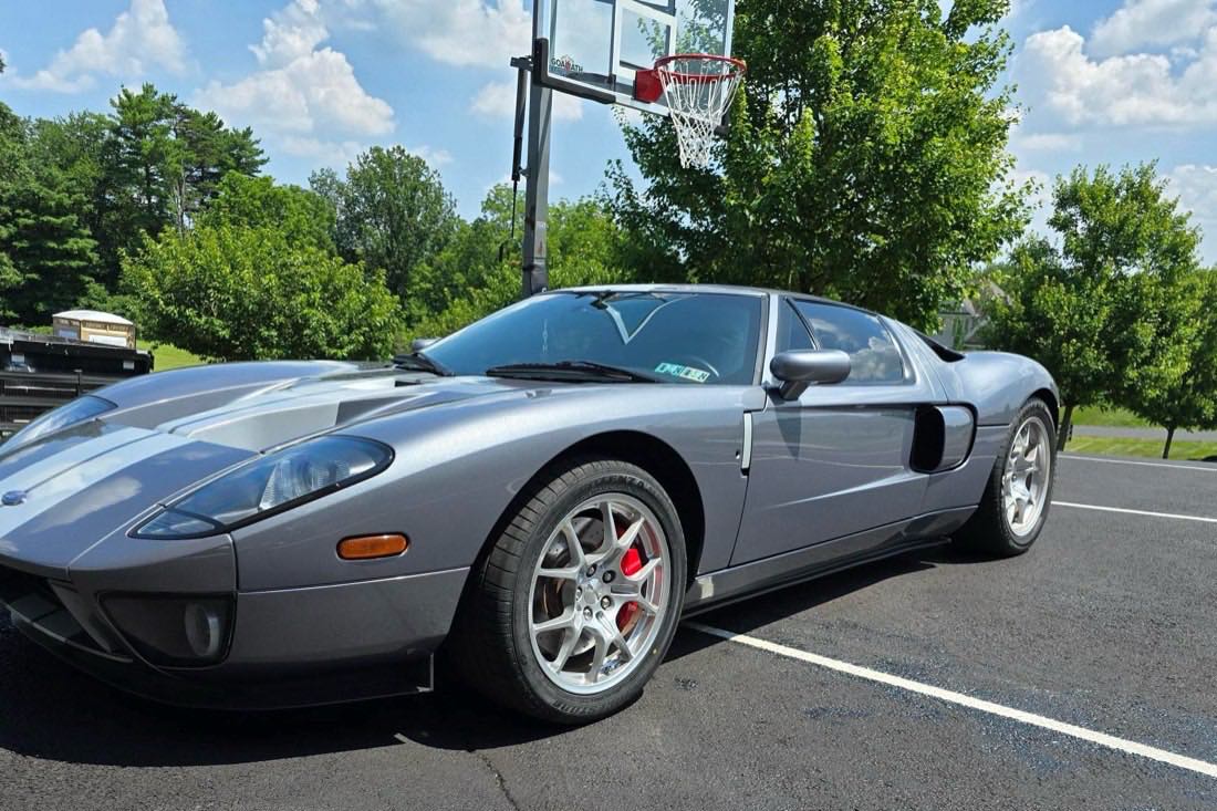 Ford GT parked in the driveway